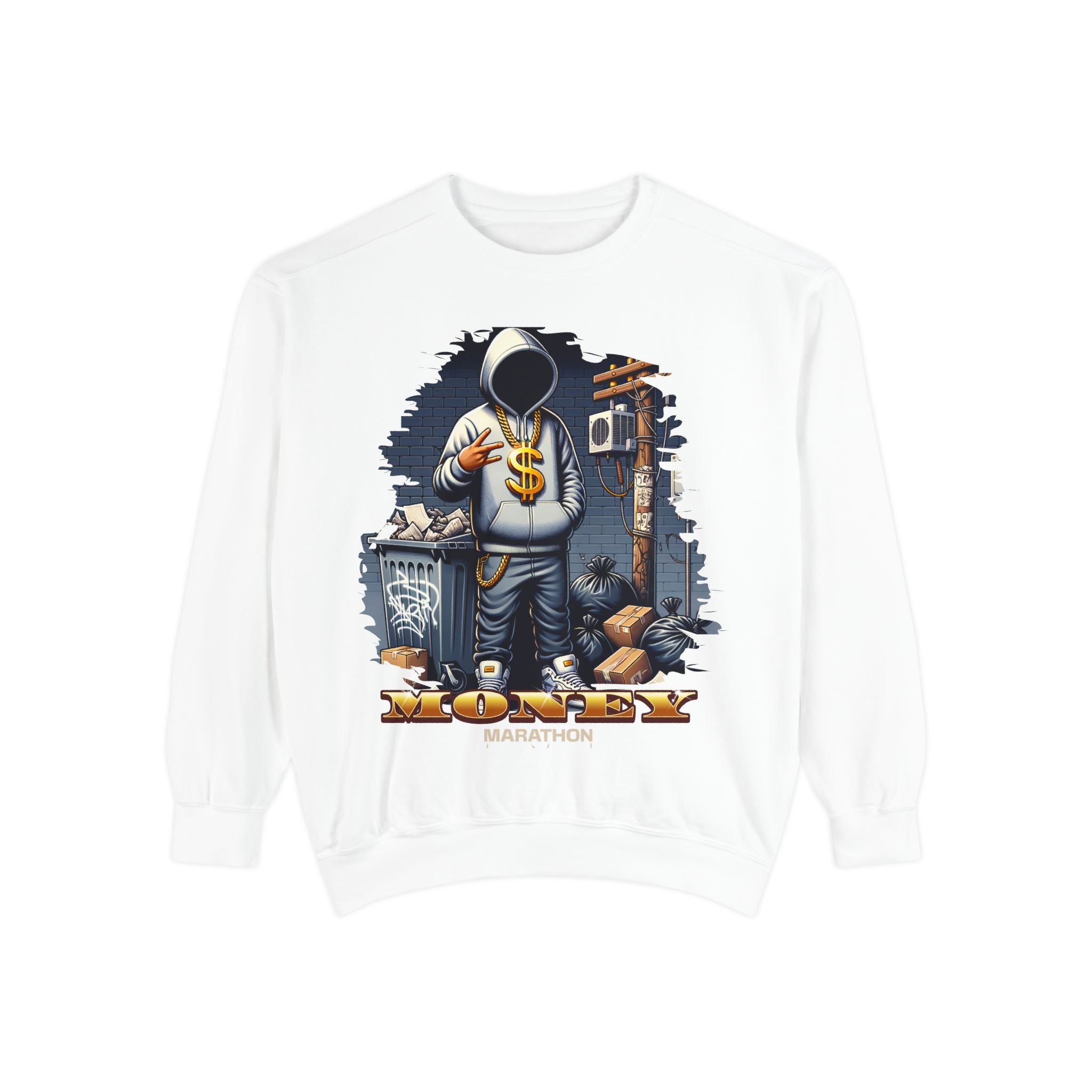 Money Marathon Unisex Sweatshirt in New Navy