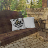Funny Outdoor Pillows, Money Marathon Throw Cushion, Garden Decor, Easy Gift, Outdoor Furniture Accessory