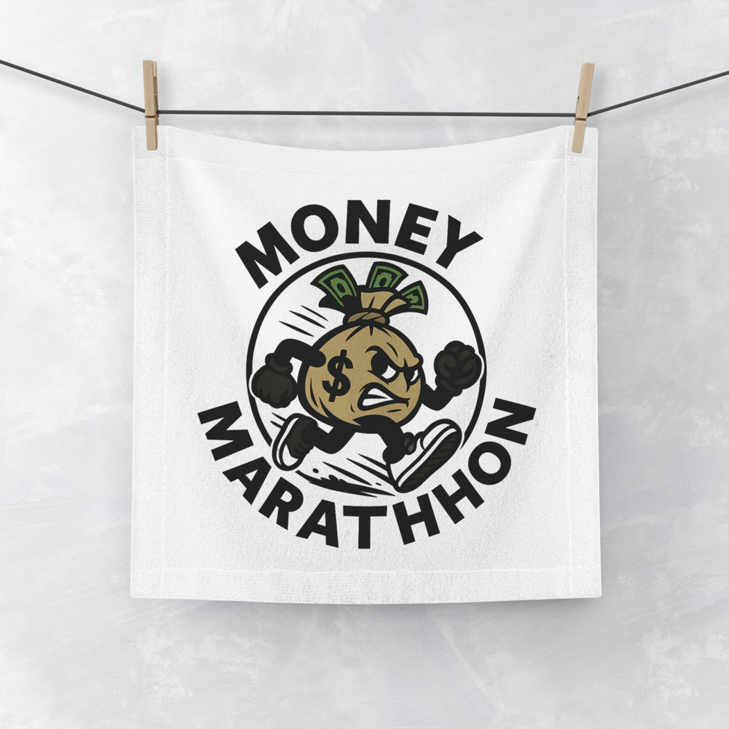Funny Money Marathon Face Towel, Workout Towel, Gym Gift, Running Accessory, Funny Gift for Runners, Fitness Motivational Towel