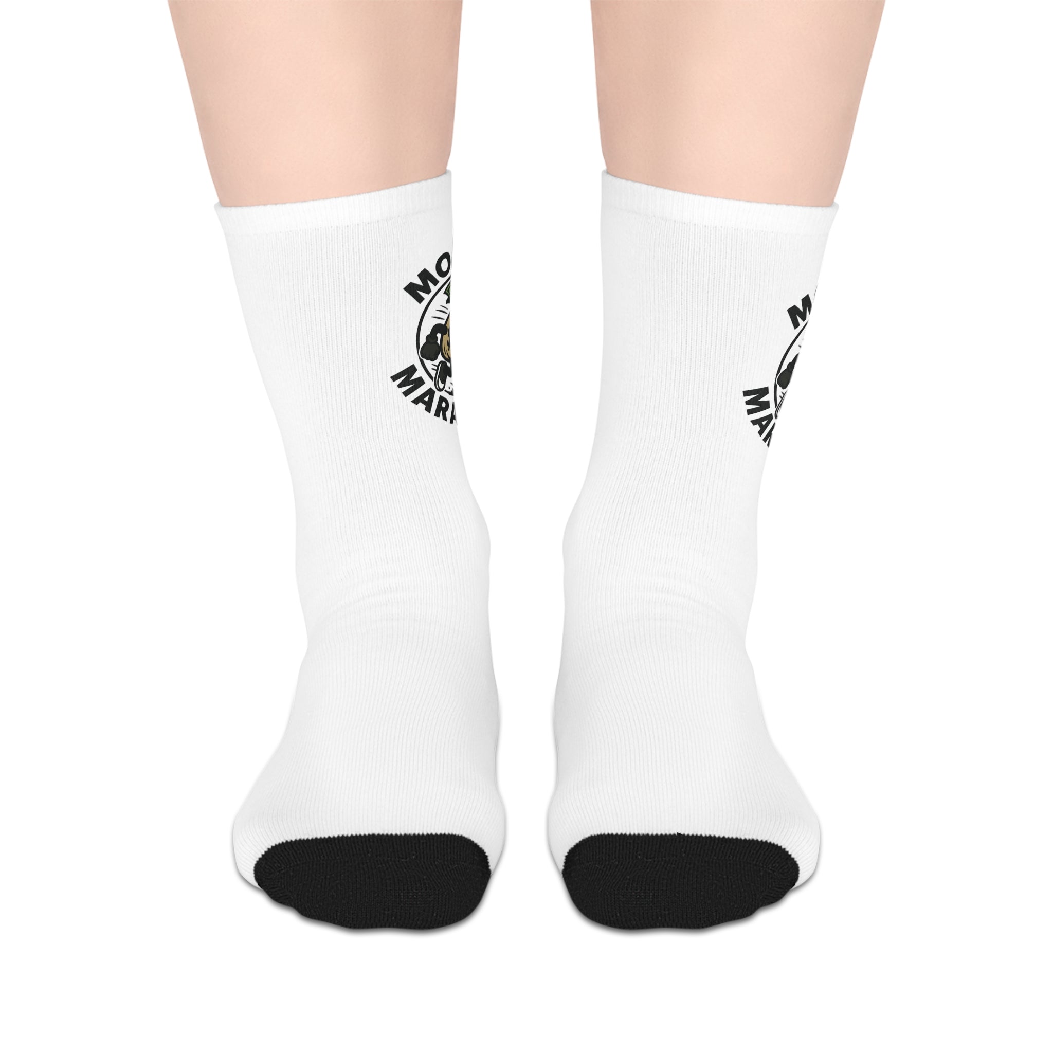 Mountain Marathon Mid-Length Socks, Cozy Running Socks, Gift for Athletes, Hiking Accessories, Sportswear, Everyday Comfort