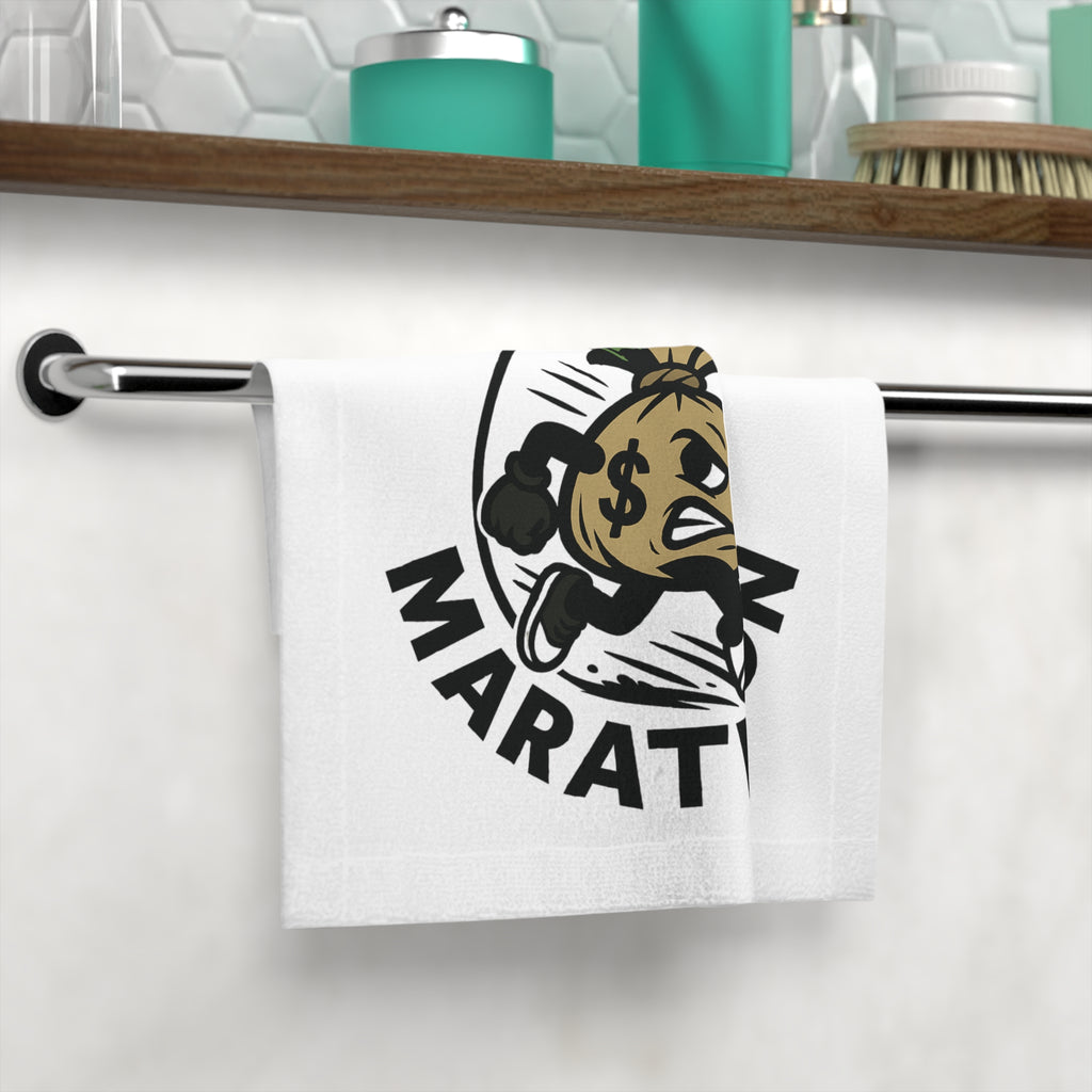 Funny Money Marathon Face Towel, Workout Towel, Gym Gift, Running Accessory, Funny Gift for Runners, Fitness Motivational Towel